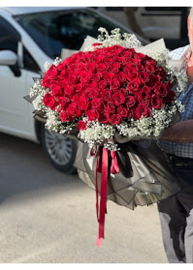 101 gül buketi